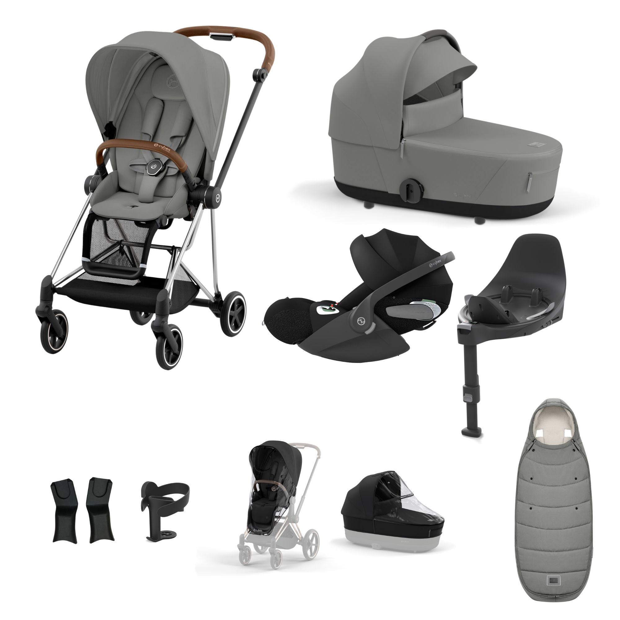 Cybex Mios with Cybex Cloud T i-size Travel System Bundle - Mirage Grey