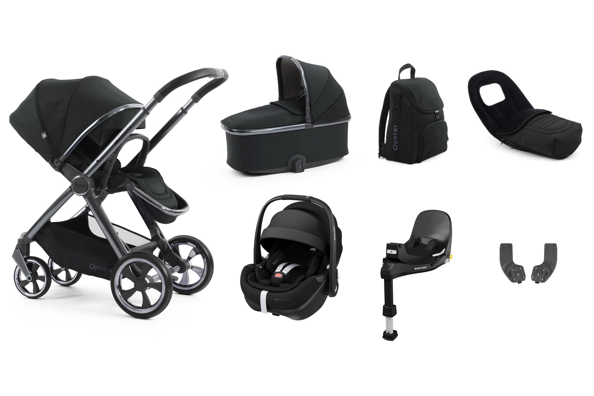 BabyStyle Oyster 4 Luxury 7 Piece Bundle - Black Olive image 1