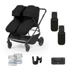 Ickle Bubba Altair Double Stroller - Black