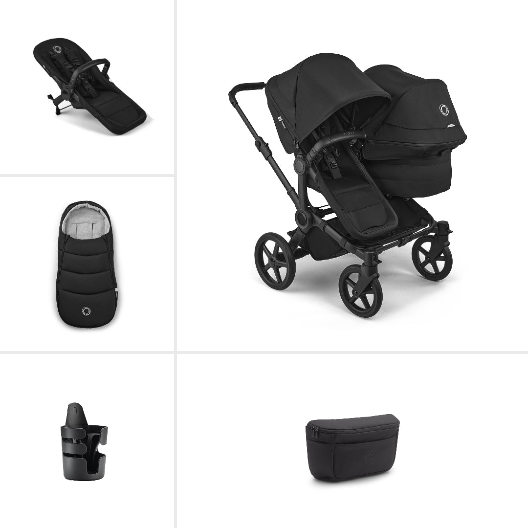 Bugaboo Donkey 6 Double Essential Pushchair Bundle in Black