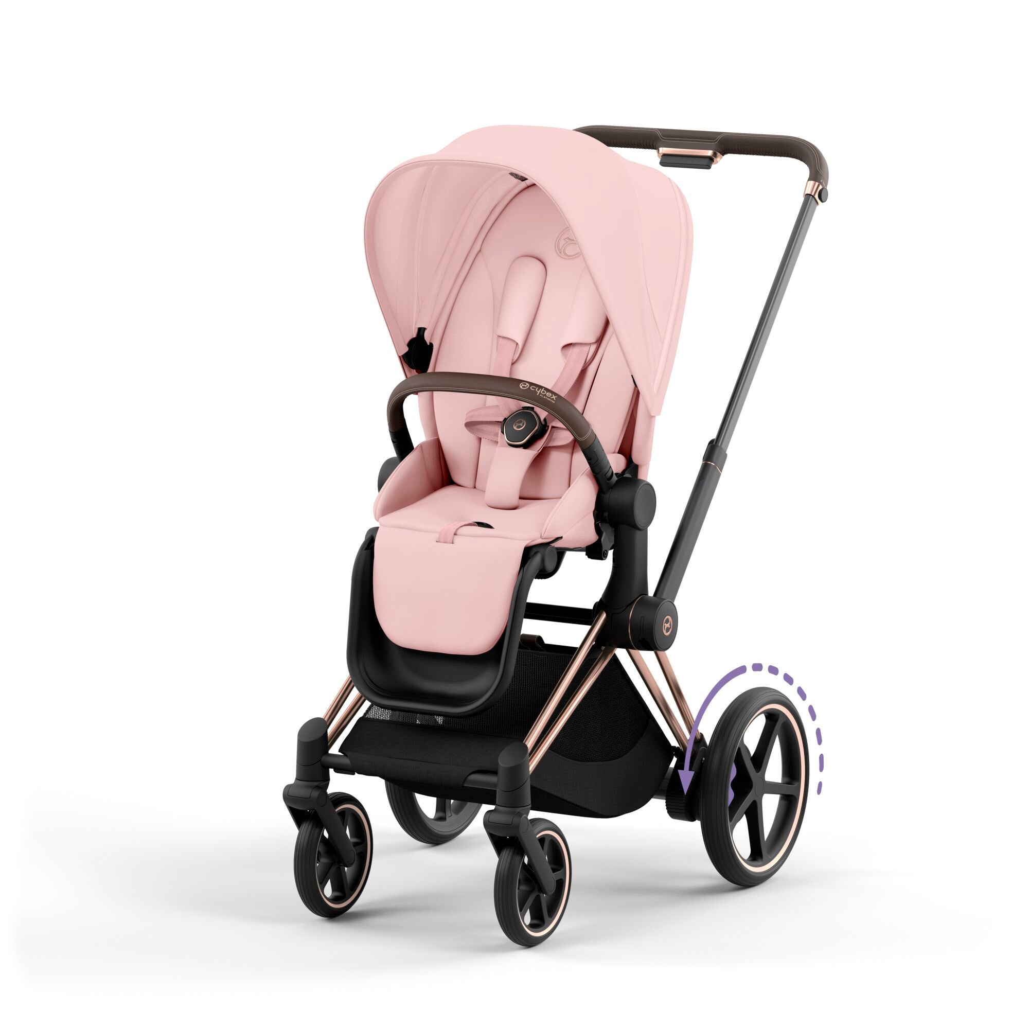 Cybex ePriam with Cloud T i-Size Travel System Bundle –  Peach Pink