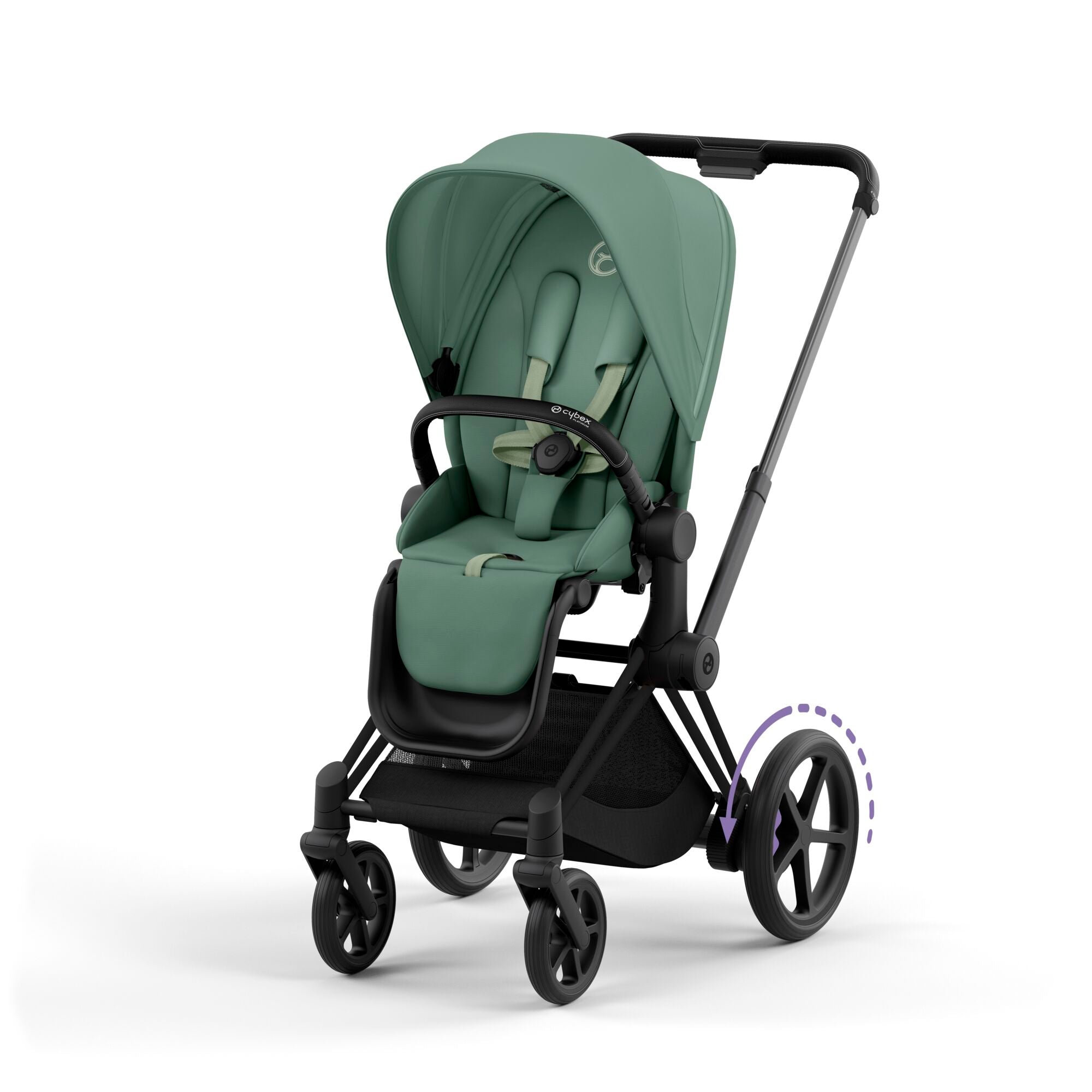 Cybex ePriam with Cloud T i-Size Travel System Bundle –  Leaf Green
