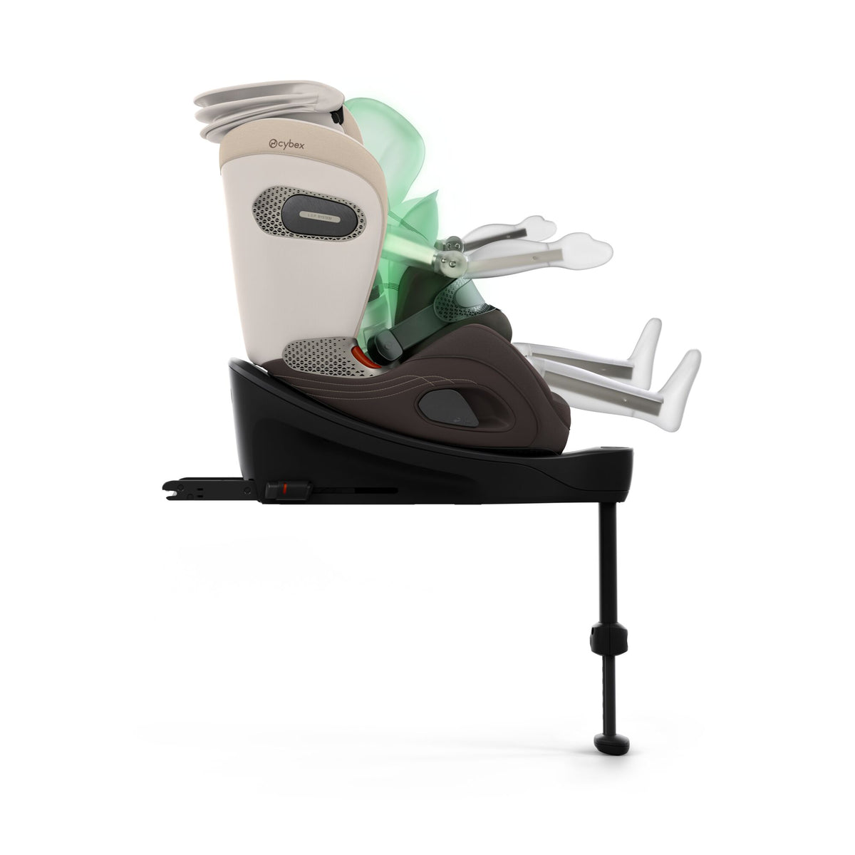 CYBEX Anoris Si i-size car seat with ISOfix base - Amber Brown STYLE
