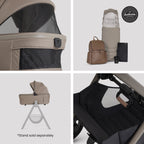 Silver Cross Cove 2 Ultimate Car Seat bundle in Champagne