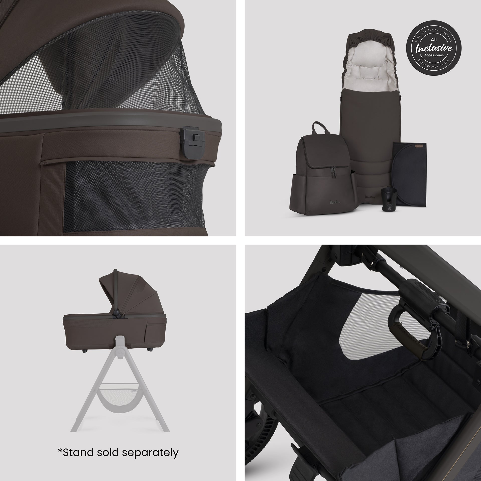 Silver Cross Cove 2 Ultimate Car Seat bundle in Chocolate
