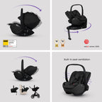 Silver Cross Cove 2 Ultimate Car Seat bundle in Chocolate