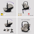 Silver Cross Cove 2 Ultimate Car Seat bundle in Maple