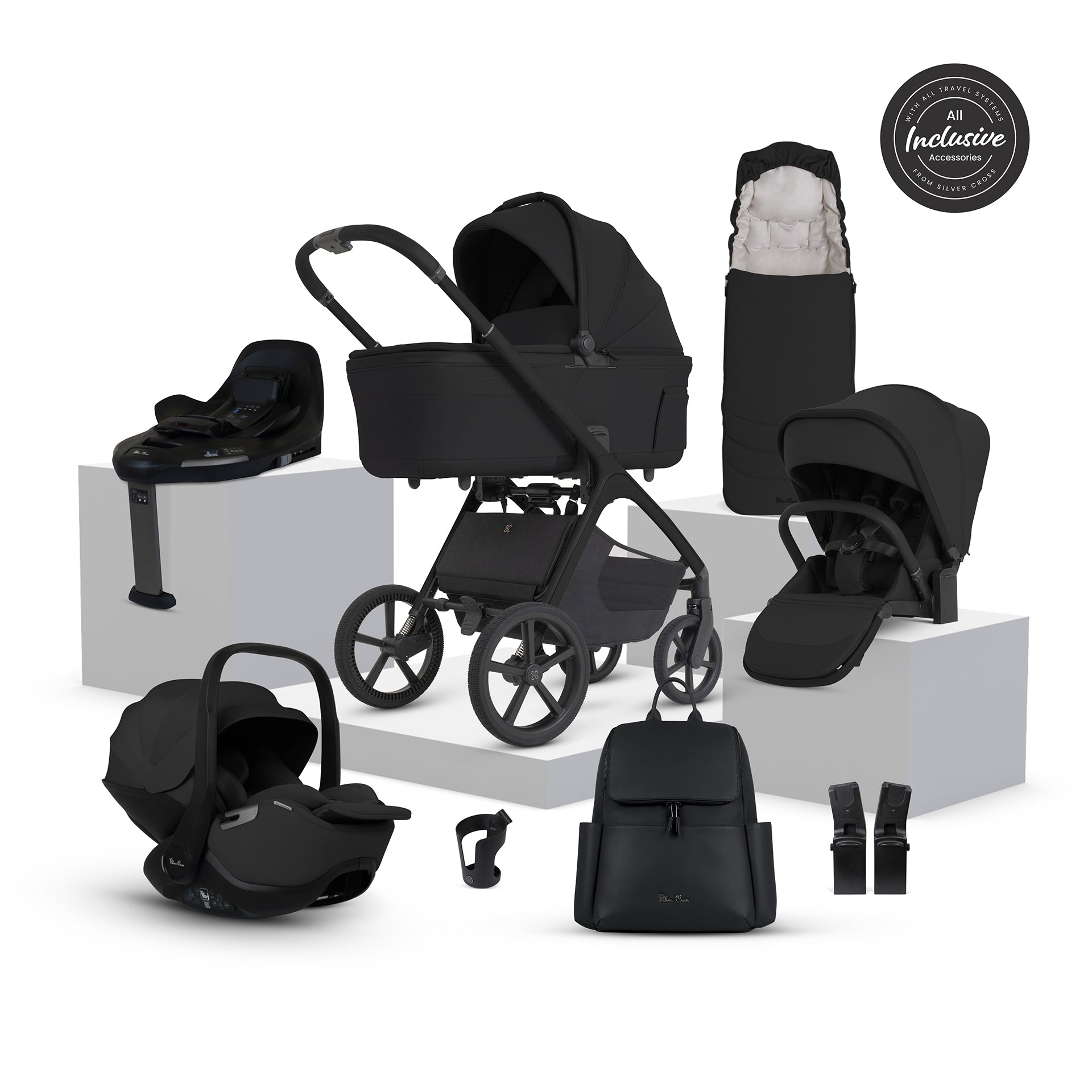 Silver Cross Cove 2 Ultimate Car Seat bundle in Onyx