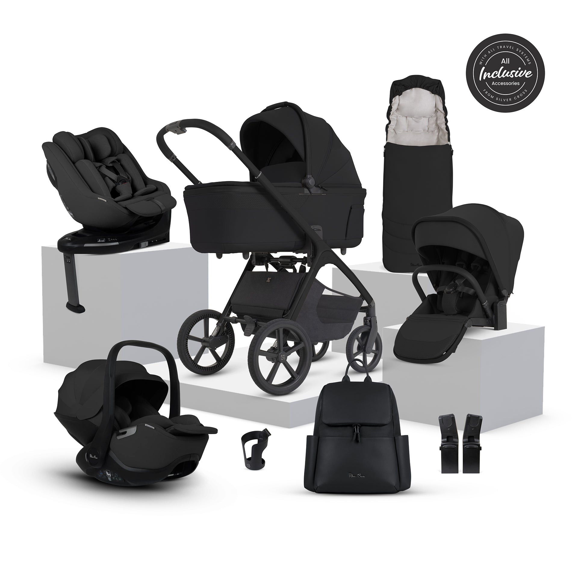 Silver Cross Cove 2 Ultimate 360 Family bundle in Onyx