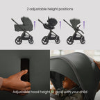 Silver Cross Cove 2 Ultimate Car Seat bundle in Pewter