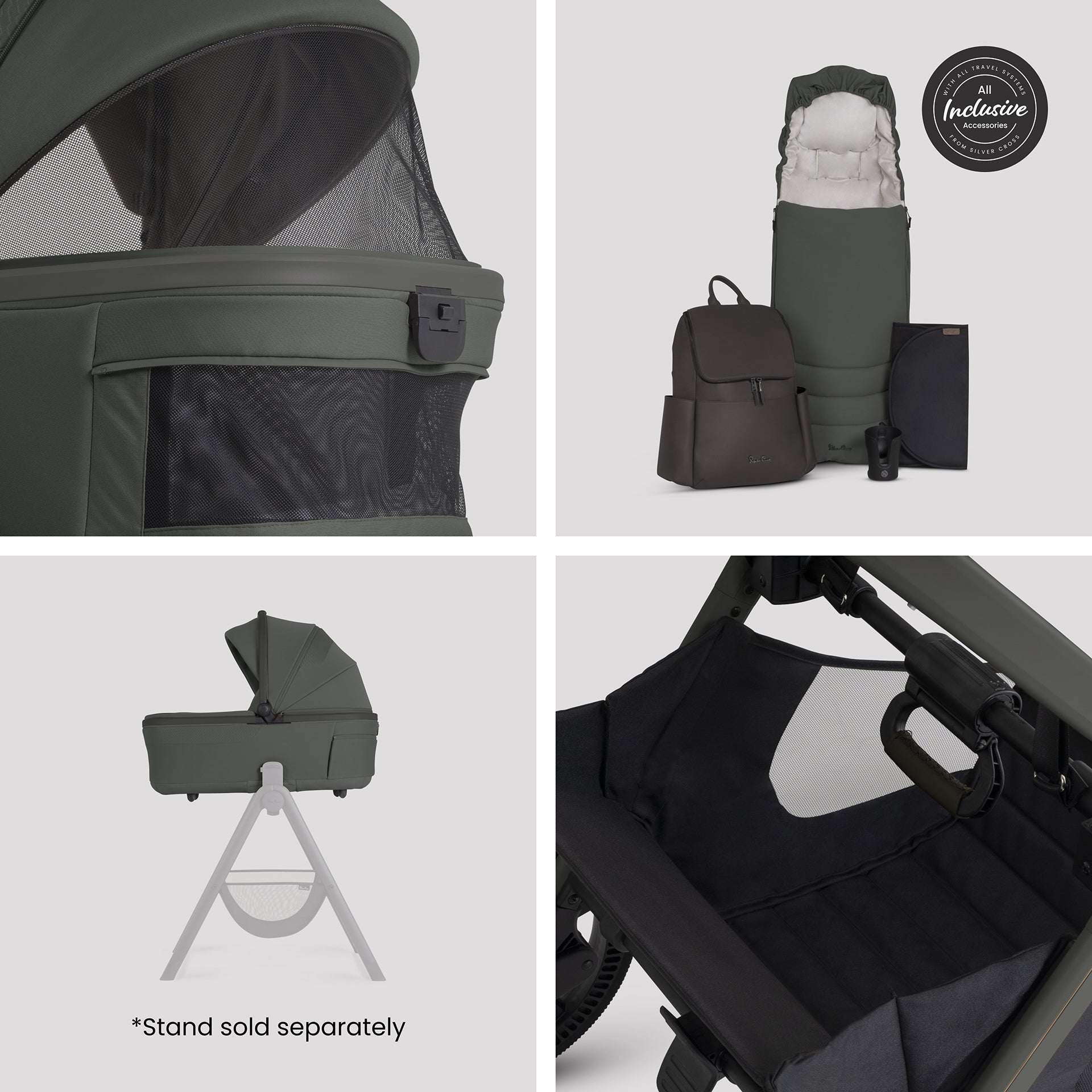 Silver Cross Cove 2 Ultimate Car Seat bundle in Pewter