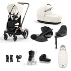 Cybex ePriam with Cloud T i-Size Travel System Bundle – Off White