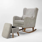 Tutti Bambini Harper Wingback Rocking Chair & Footstool - Cloud Grey
