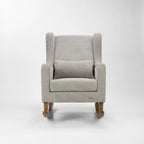 Tutti Bambini Harper Wingback Rocking Chair & Footstool - Cloud Grey