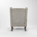 Tutti Bambini Harper Wingback Rocking Chair & Footstool - Cloud Grey