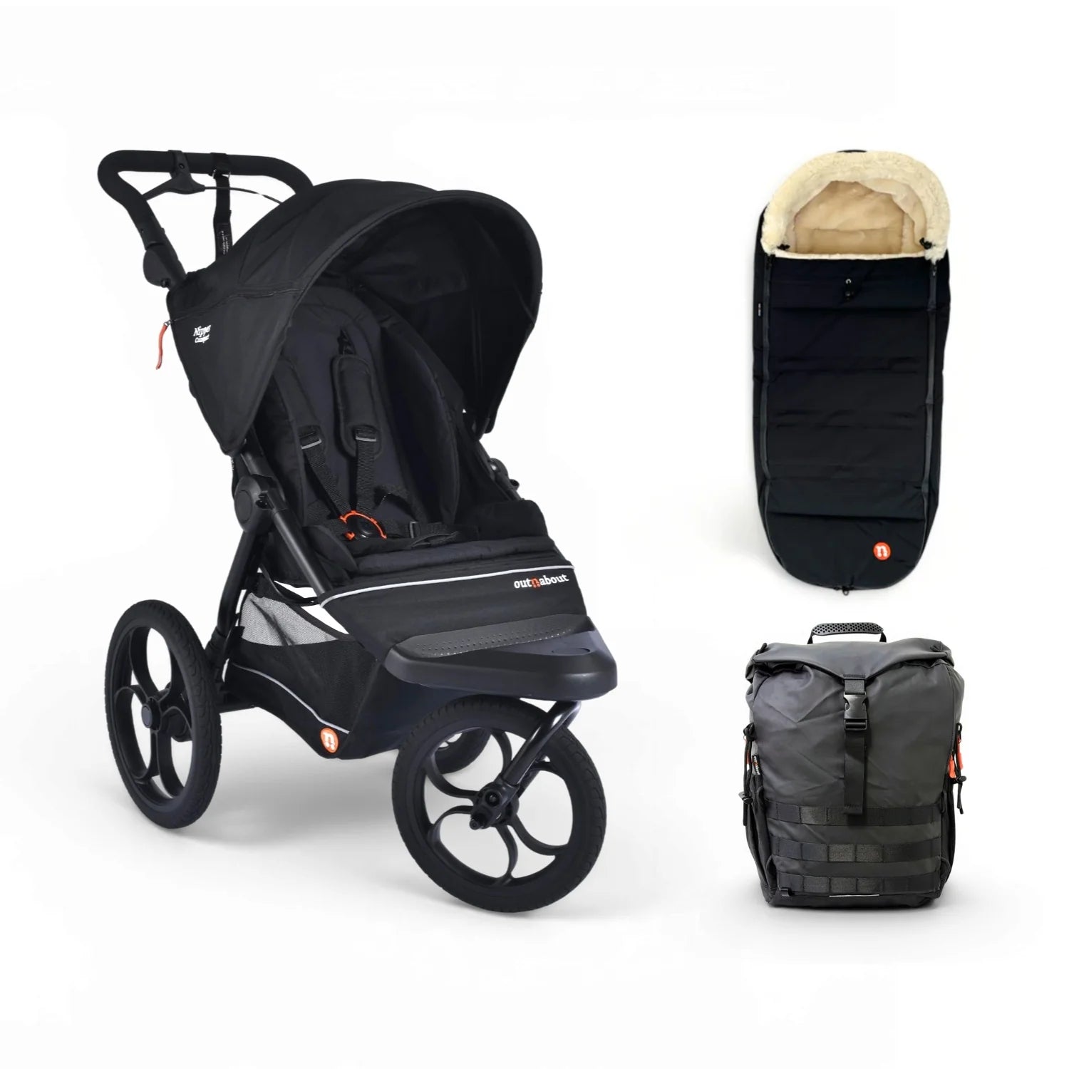Out n About Nipper Compact pushchair in Summit Black
