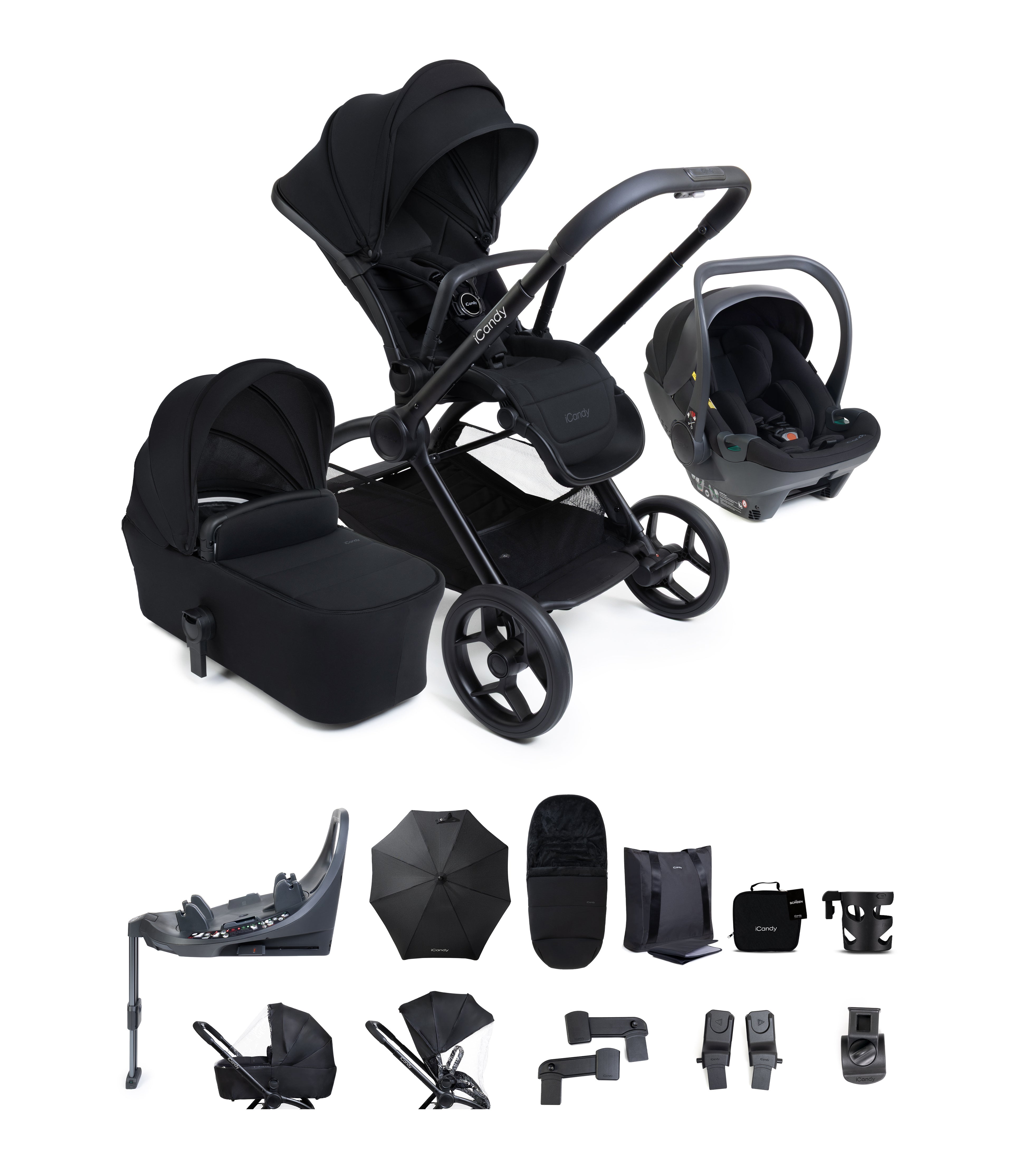 iCandy Core 2 Travel System with car seat in Black