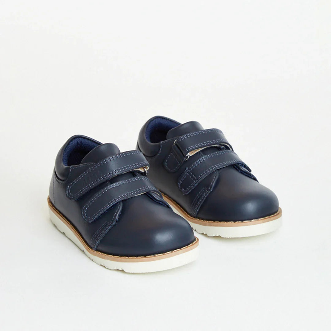 Prenta Comet Navy Leather Kids Shoes