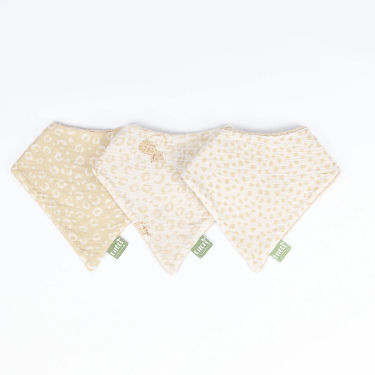 Tutti Bambini Muslin Bandana Bibs 3 Pack - Love Cats