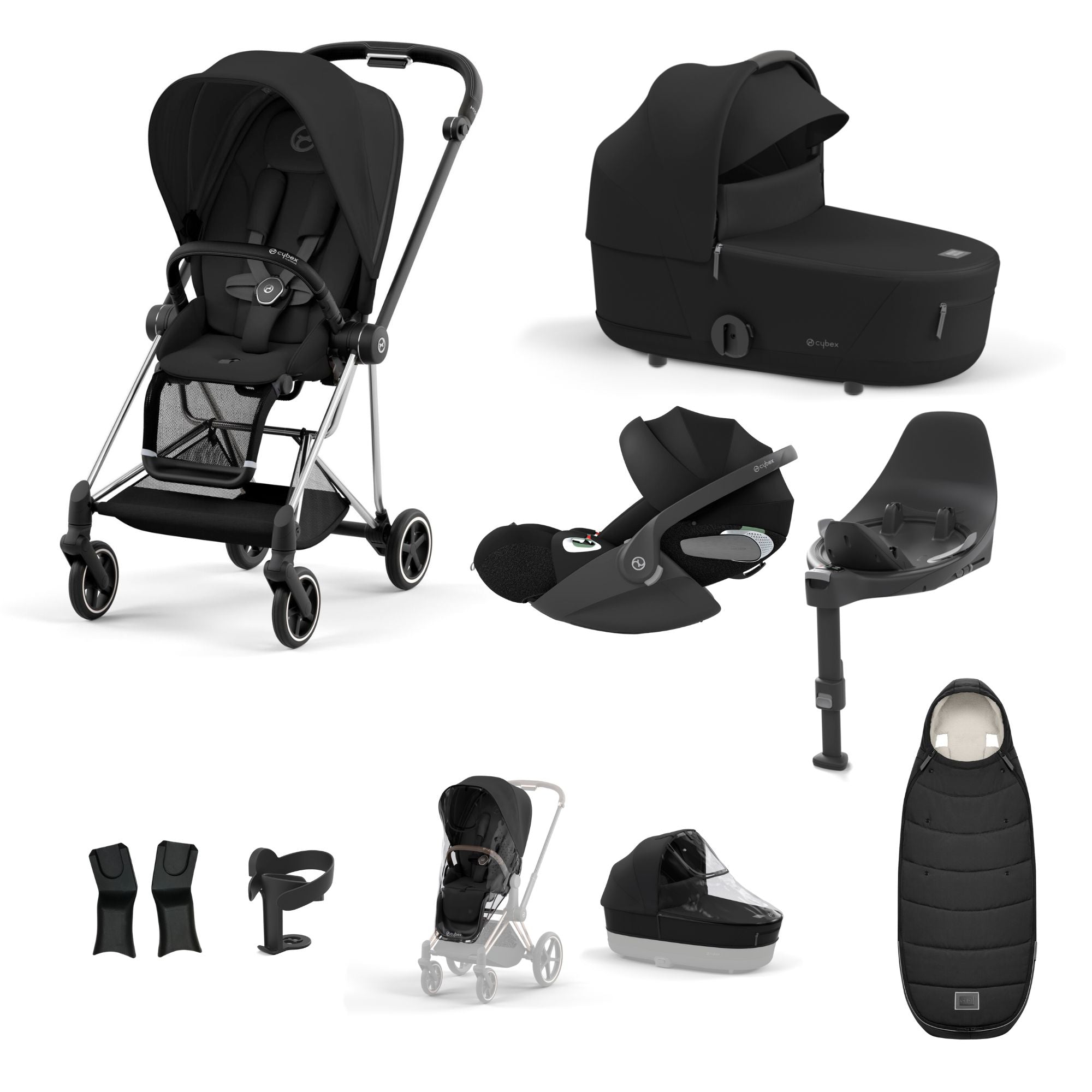 Cybex Mios with Cybex Cloud T i-size Travel System Bundle - Sepia Black