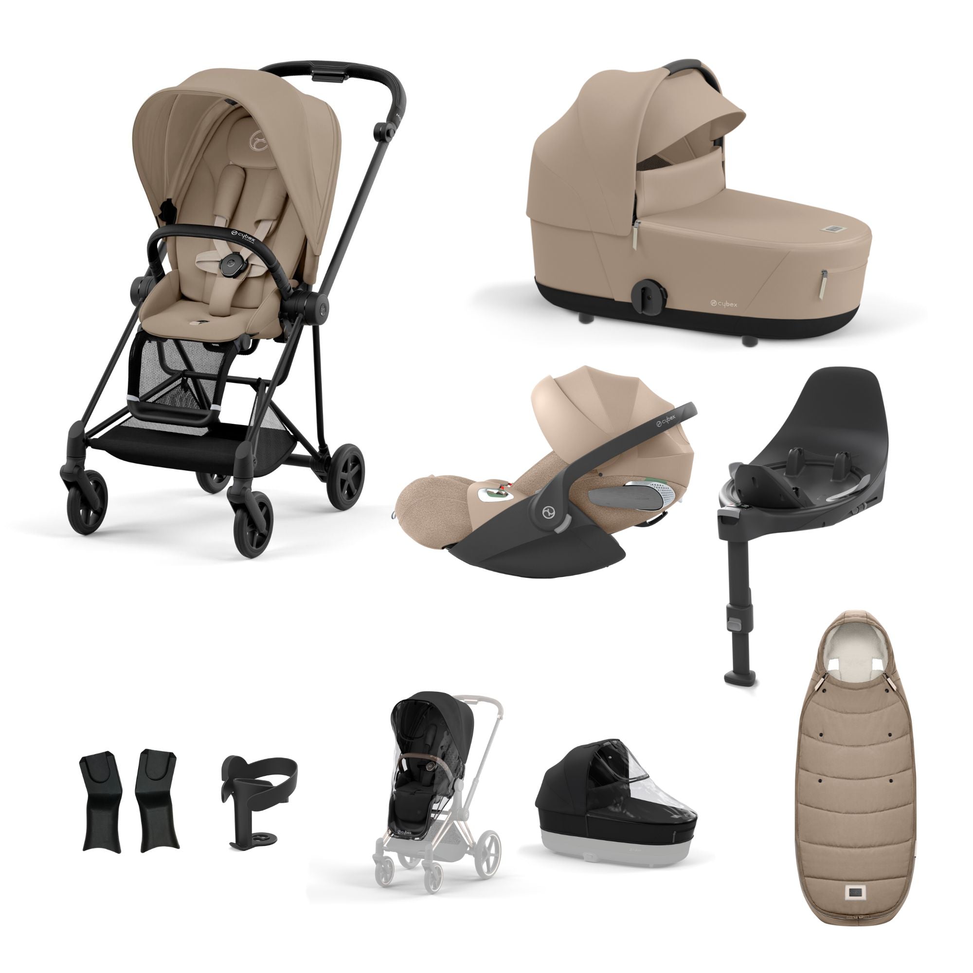Cybex Mios with Cybex Cloud T i-size Travel System Bundle - Cozy Beige