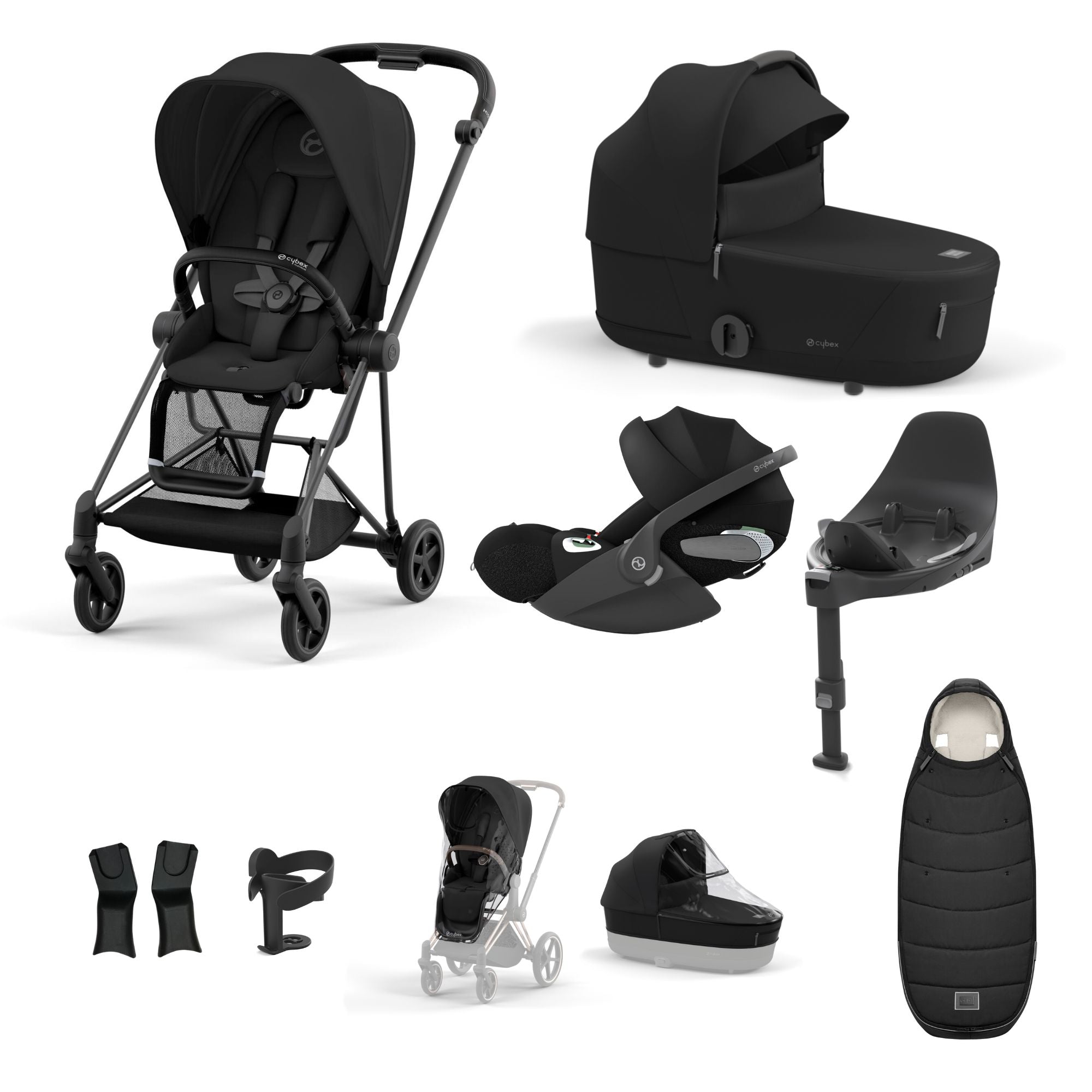 Cybex Mios with Cybex Cloud T i-size Travel System Bundle - Sepia Black