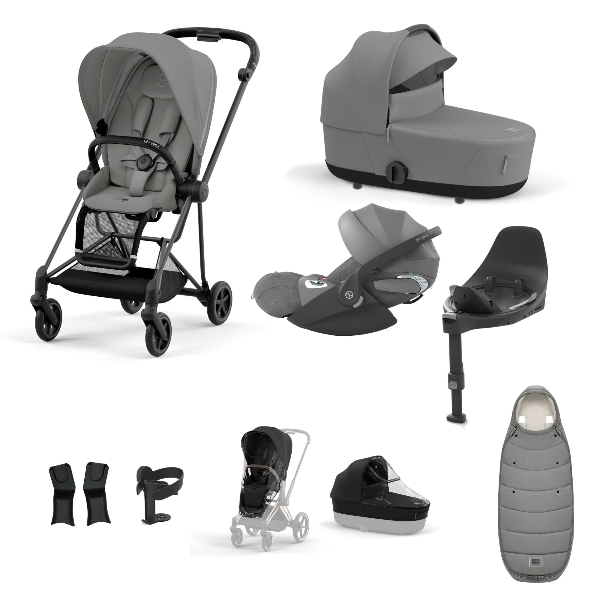 Cybex Mios with Cybex Cloud T i-size Travel System Bundle - Mirage Grey