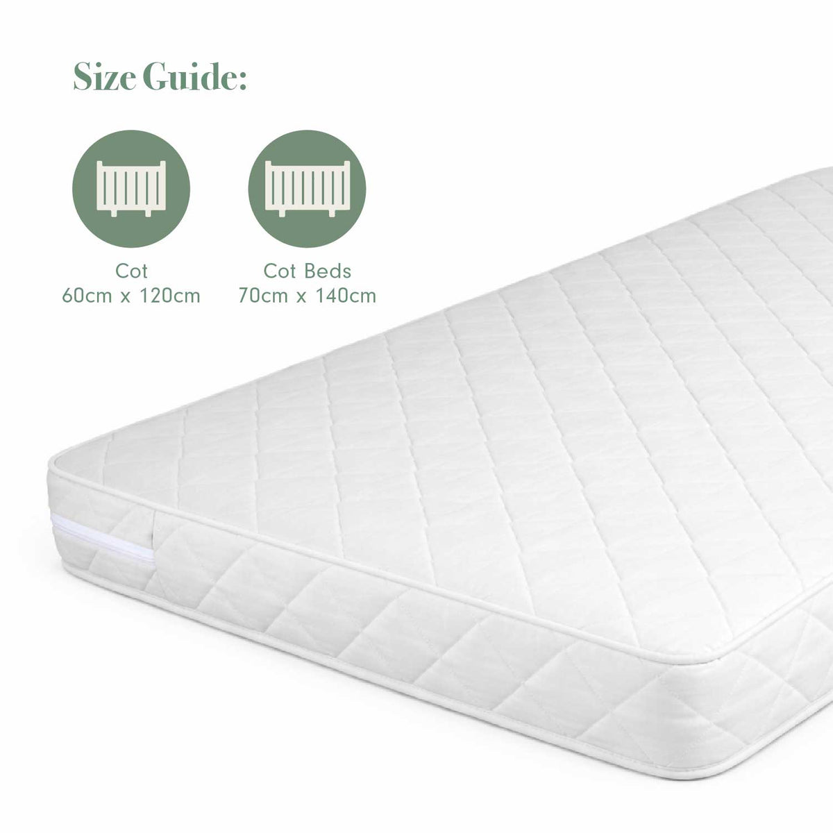 Tutti Bambini Natural Coir Fibre Cot Bed Mattress (70 x 140 cm)