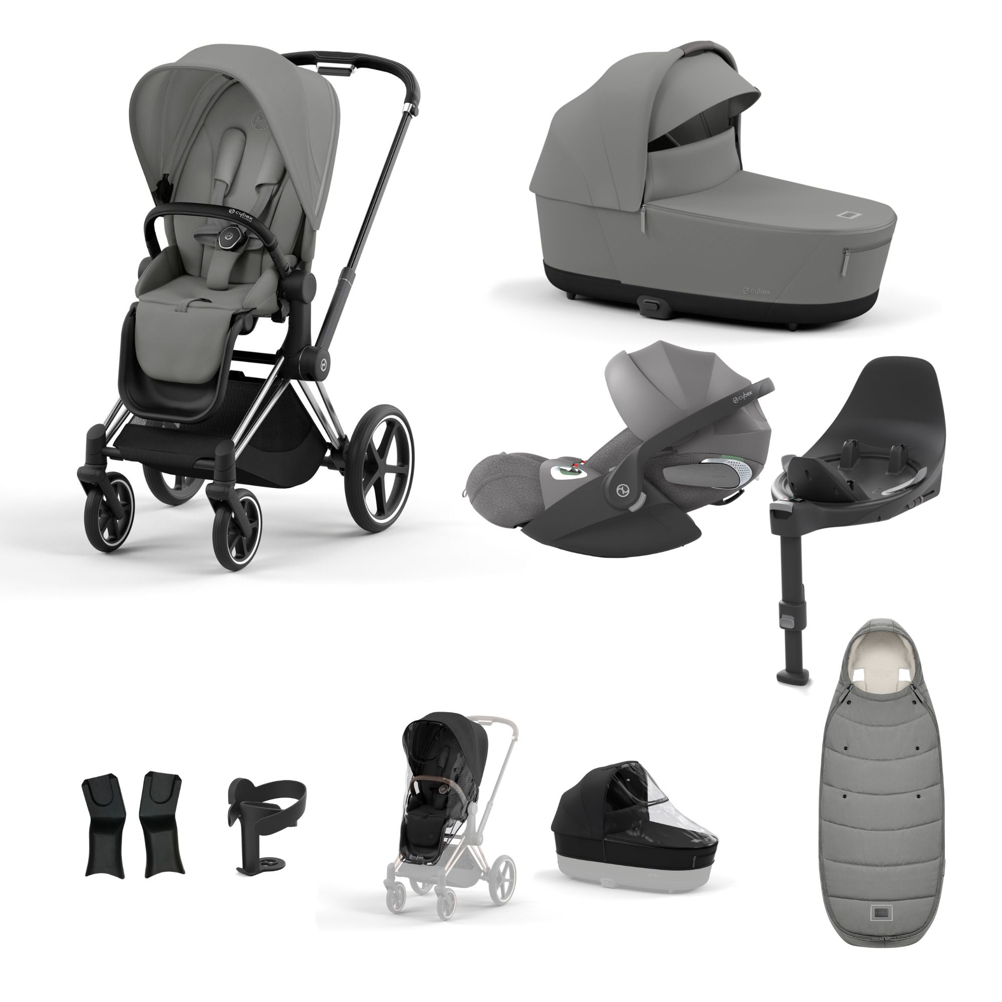 Cybex PRIAM with Cloud T i-Size Travel System Bundle –  Mirage Grey