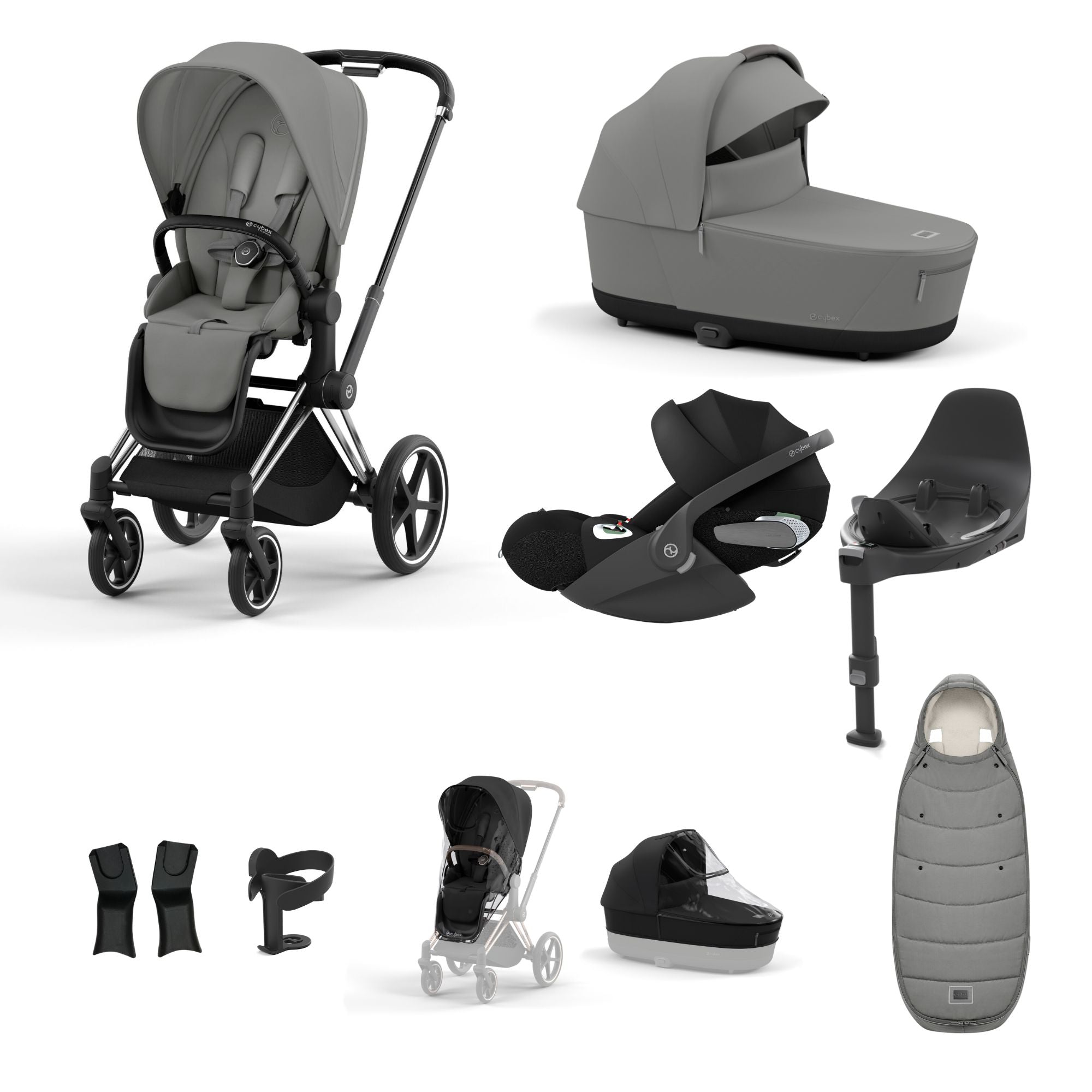Cybex PRIAM with Cloud T i-Size Travel System Bundle –  Mirage Grey