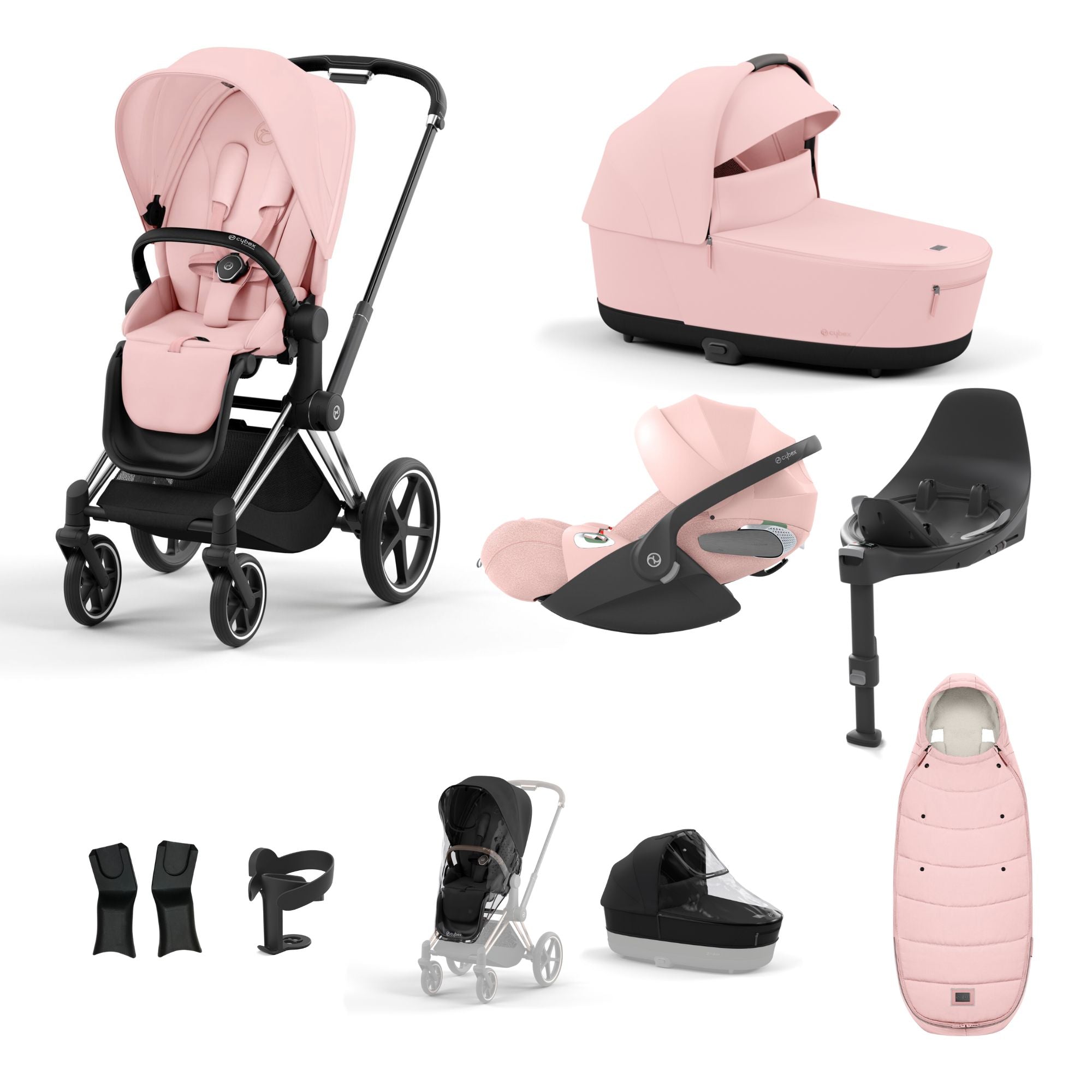 Cybex PRIAM with Cloud T i-Size Travel System Bundle –  Peach Pink