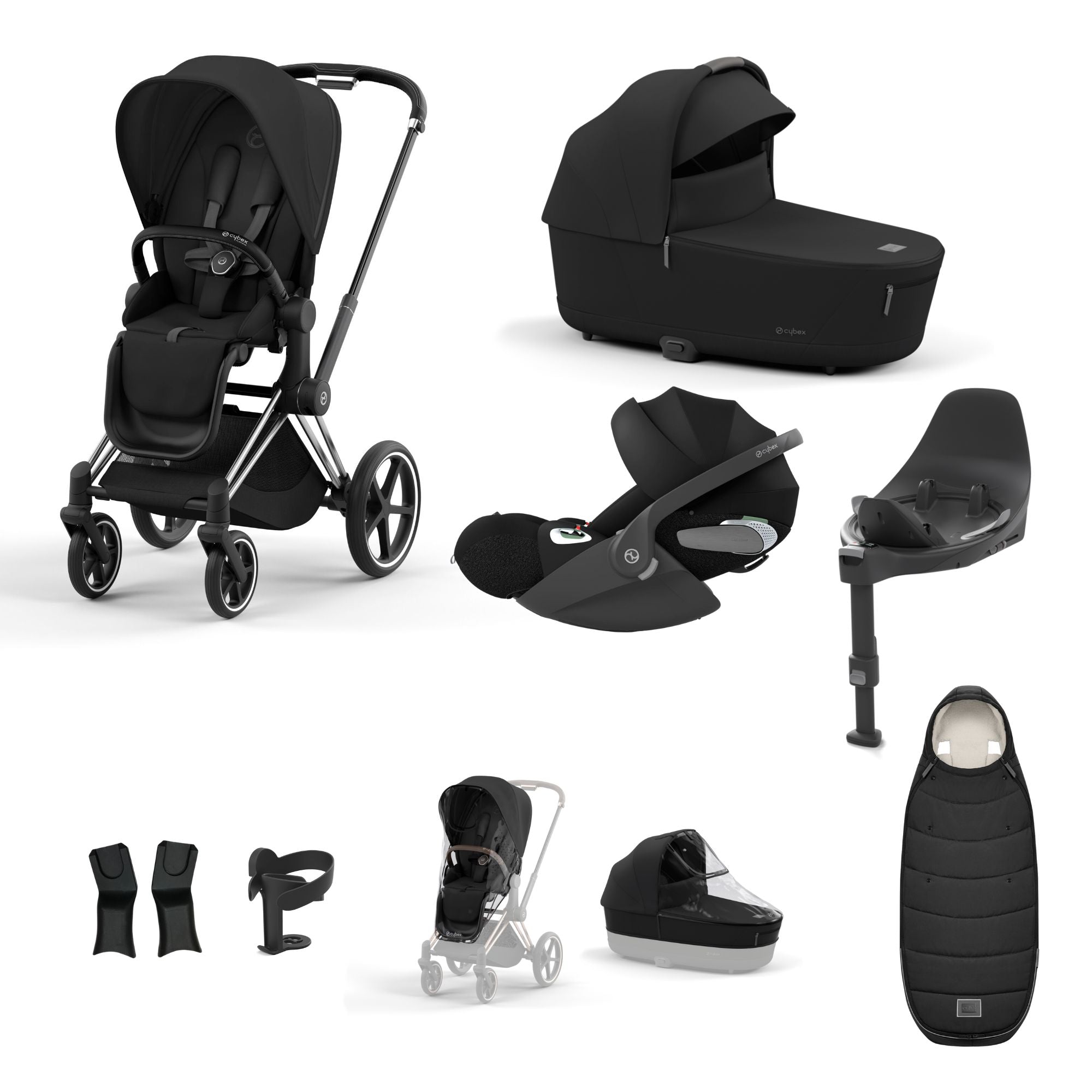Cybex PRIAM with Cloud T i-Size Travel System Bundle –  Sepia Black