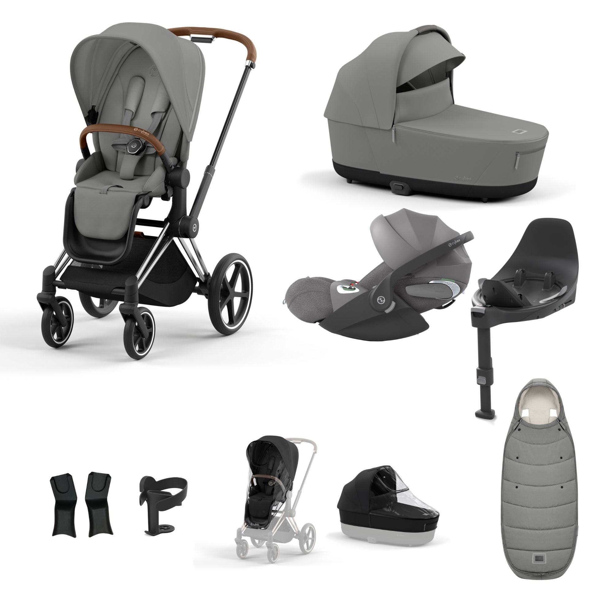 Cybex PRIAM with Cloud T i-Size Travel System Bundle –  Mirage Grey