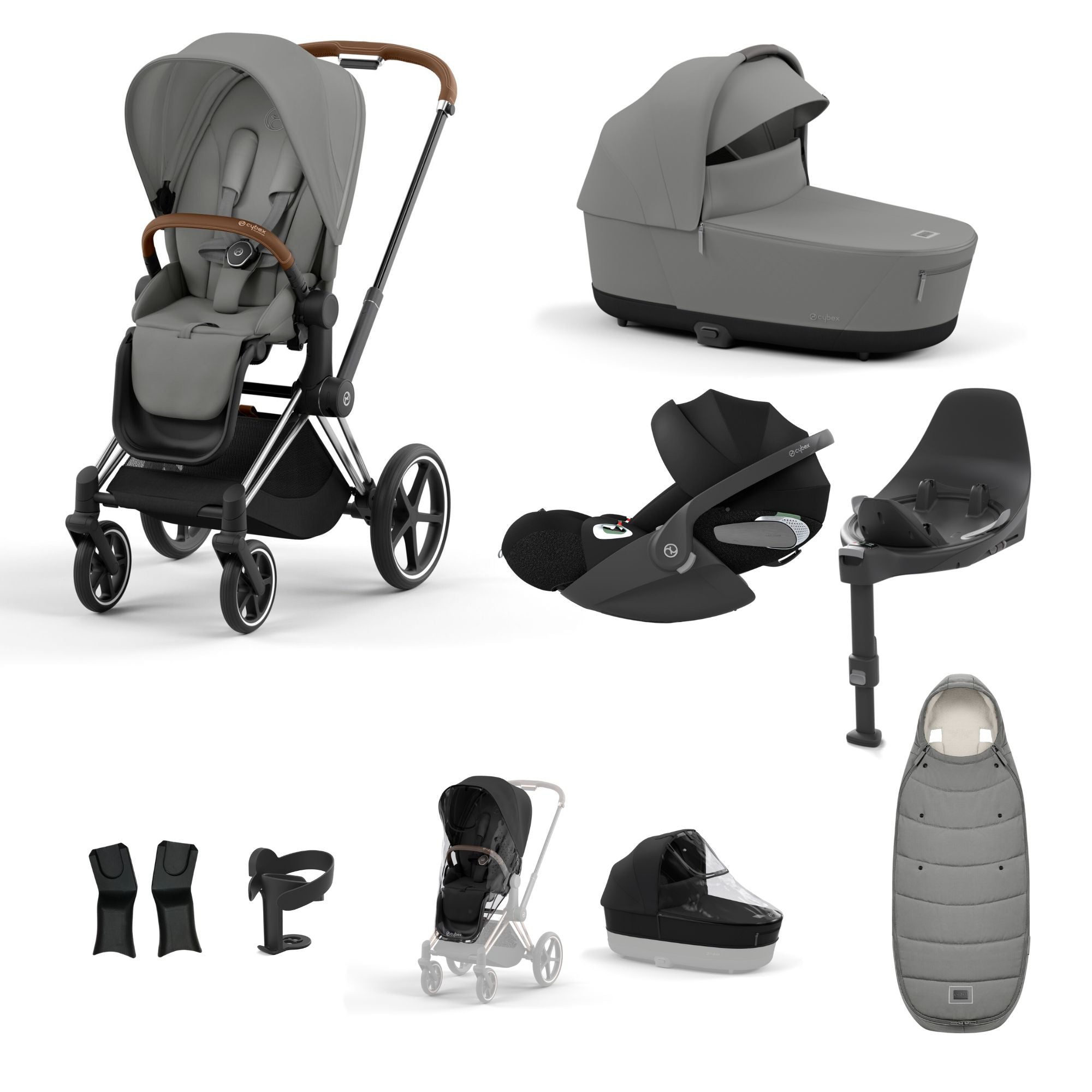 Cybex PRIAM with Cloud T i-Size Travel System Bundle –  Mirage Grey