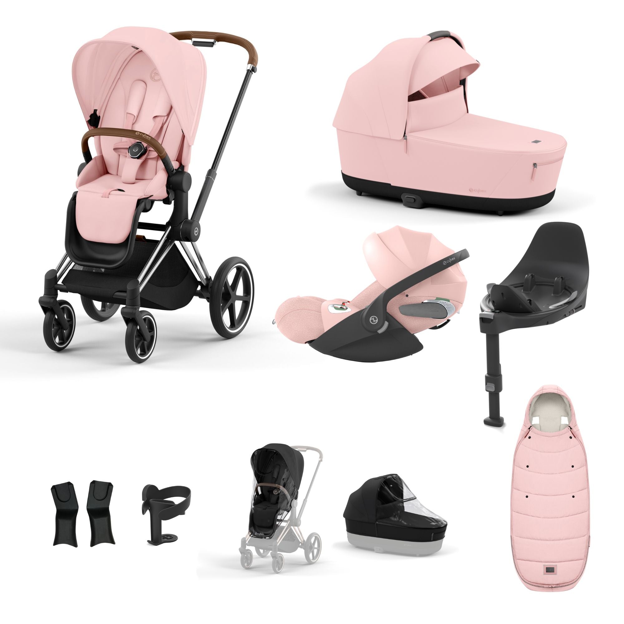Cybex PRIAM with Cloud T i-Size Travel System Bundle –  Peach Pink