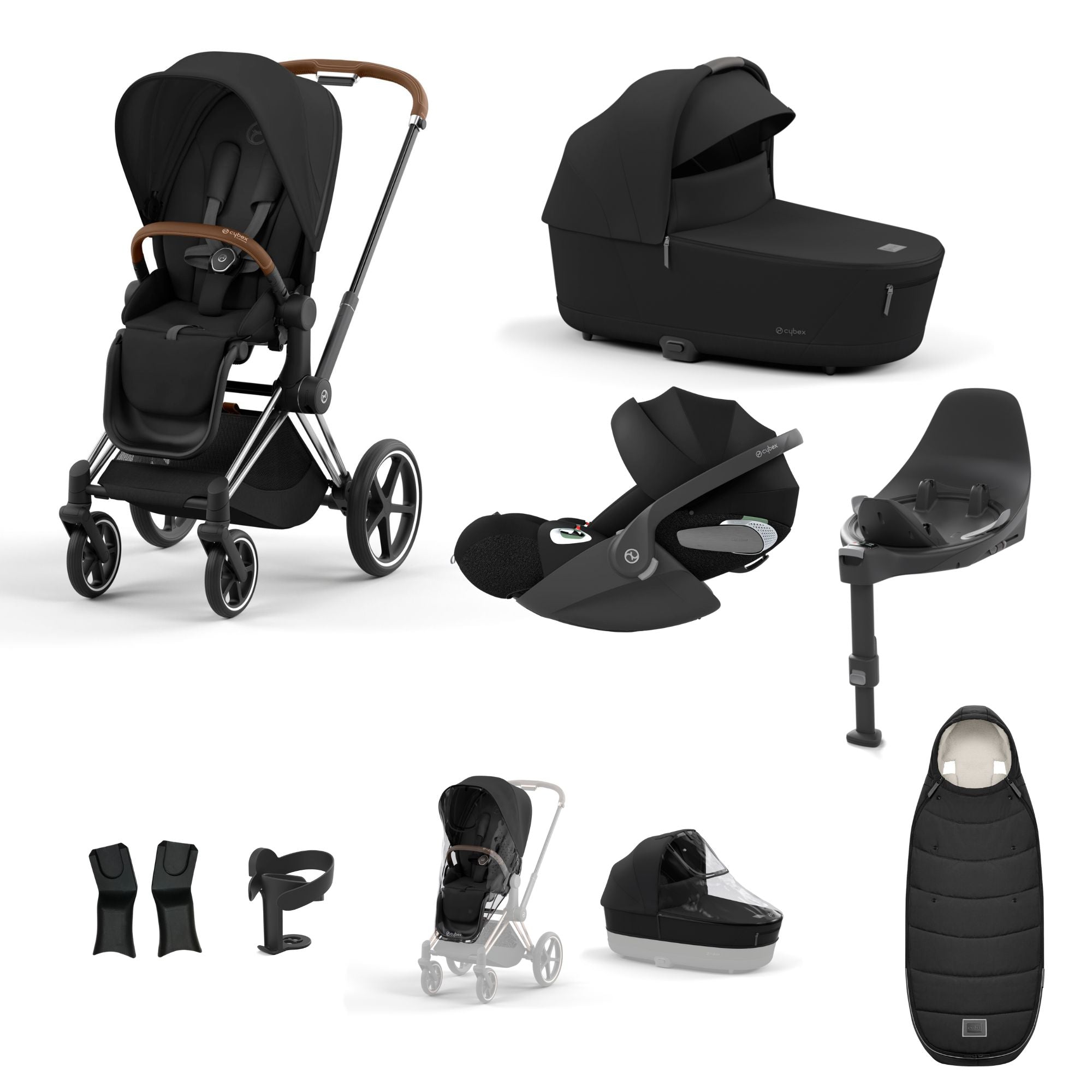 Cybex PRIAM with Cloud T i-Size Travel System Bundle –  Sepia Black
