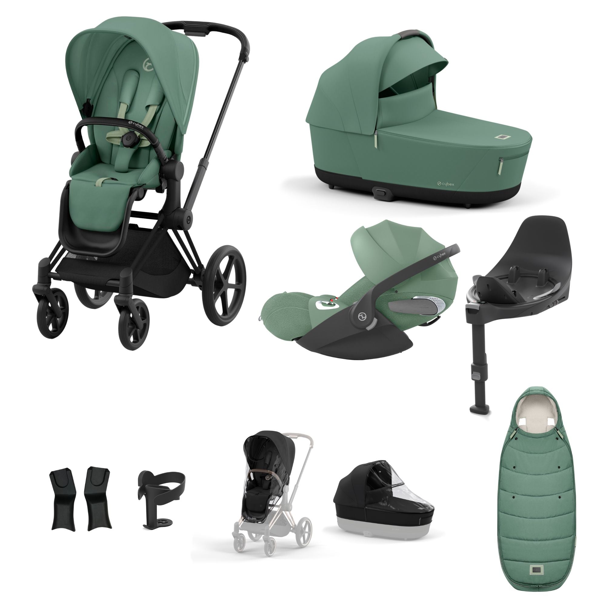 Cybex PRIAM with Cloud T i-Size Travel System Bundle –  Leaf Green
