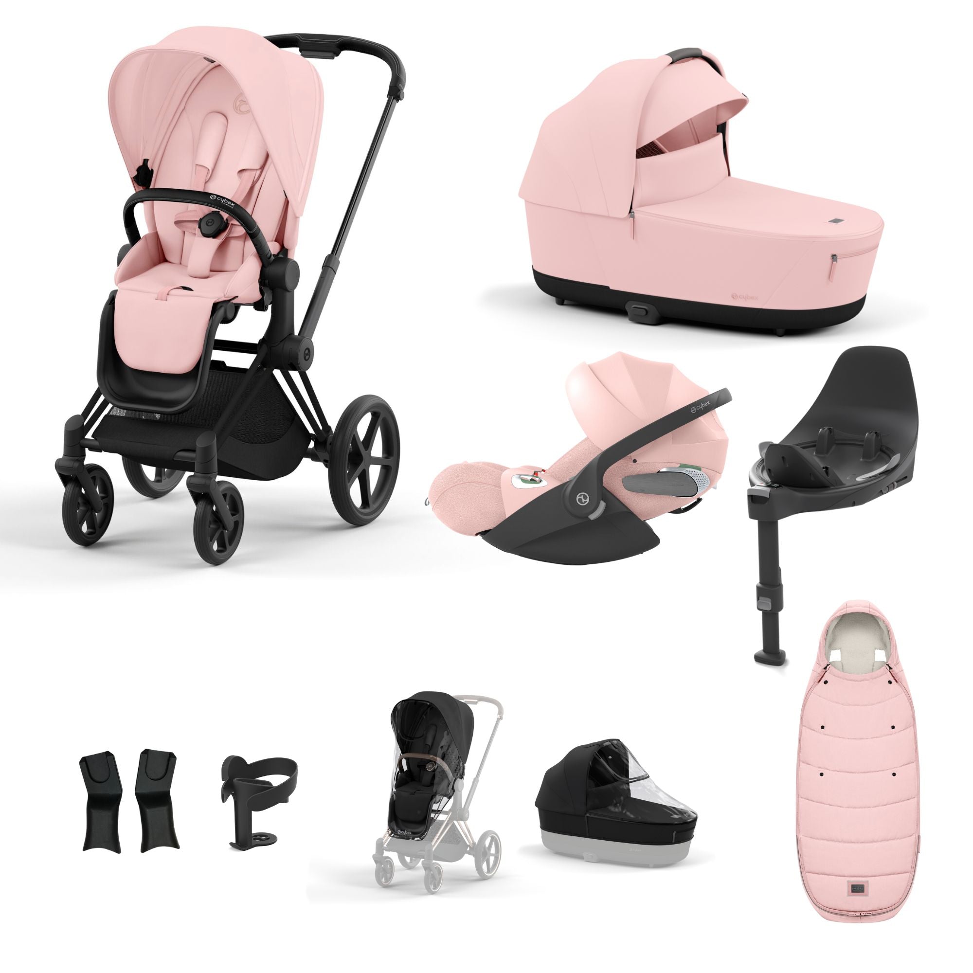 Cybex PRIAM with Cloud T i-Size Travel System Bundle –  Peach Pink