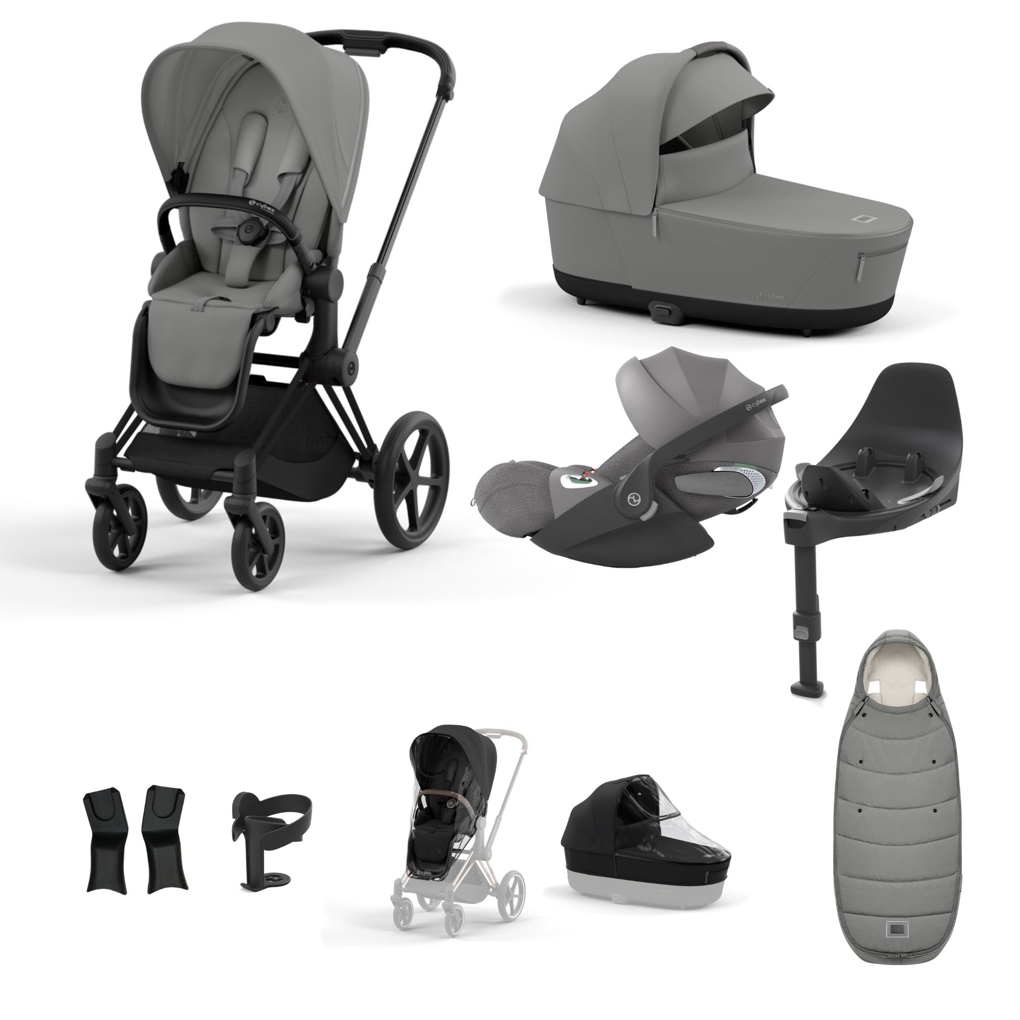 Cybex PRIAM with Cloud T i-Size Travel System Bundle –  Mirage Grey