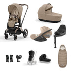 Cybex PRIAM with Cloud T i-Size Travel System Bundle –  Cozy Beige