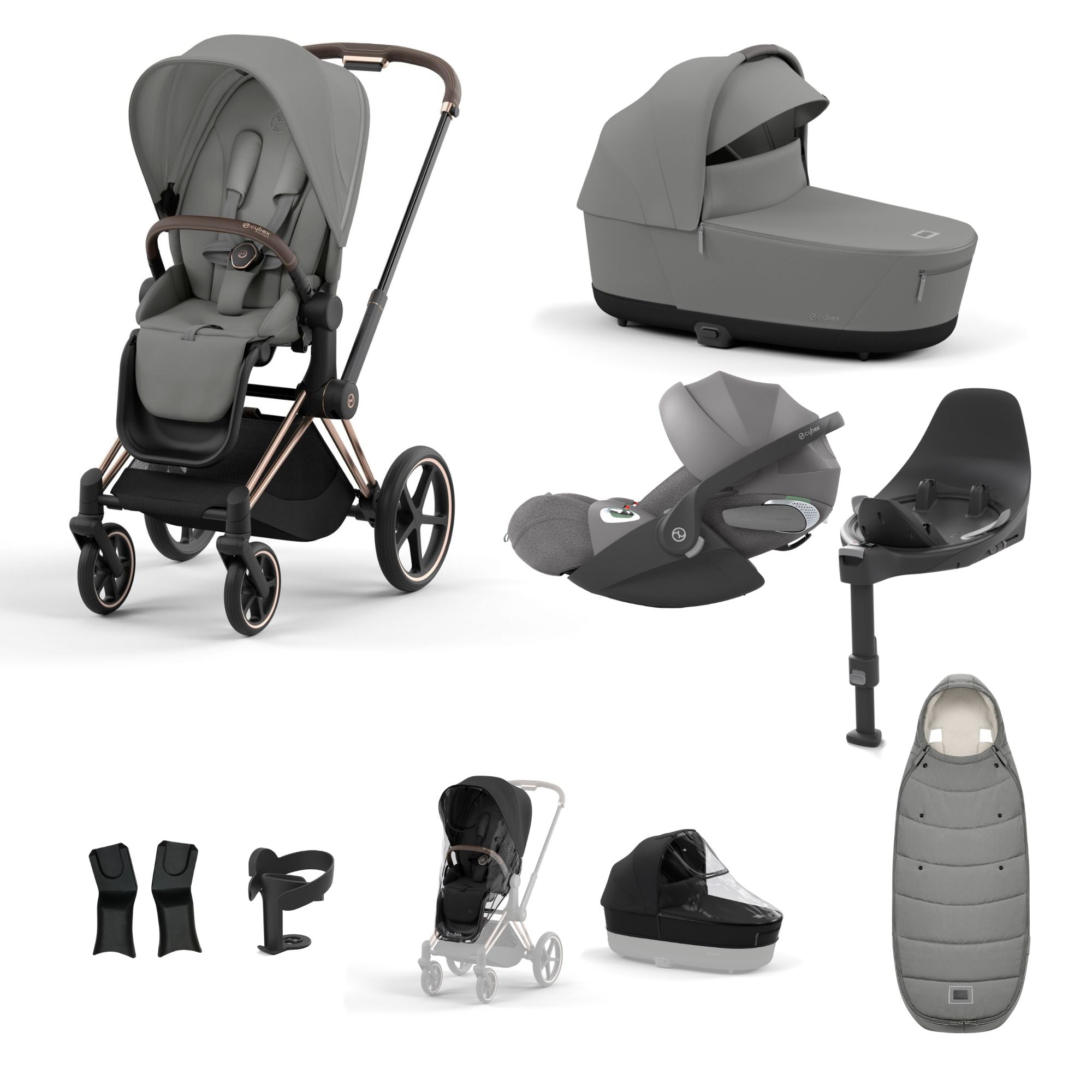 Cybex PRIAM with Cloud T i-Size Travel System Bundle –  Mirage Grey