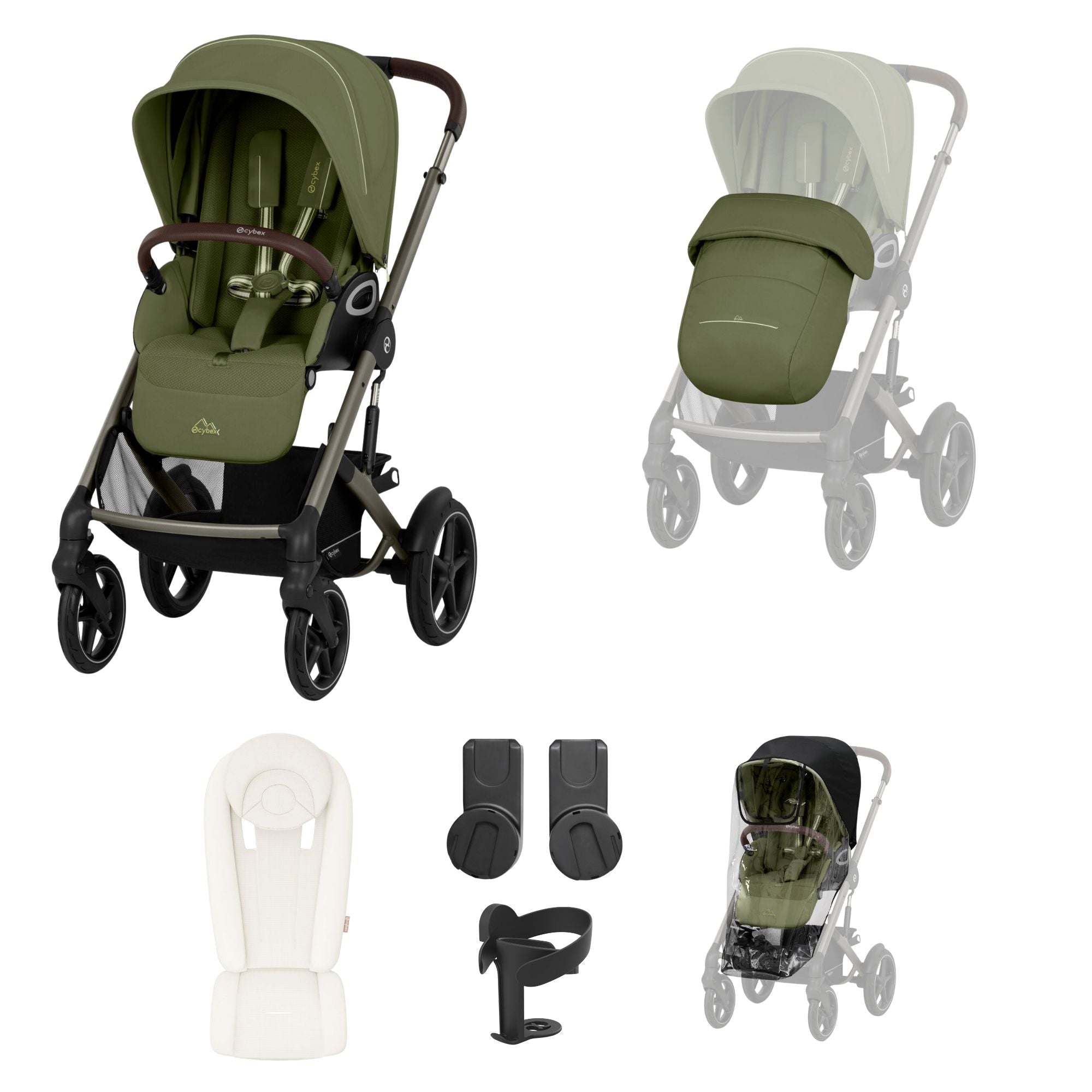 Cybex Talos S Lux 7 piece bundle in Moss Green