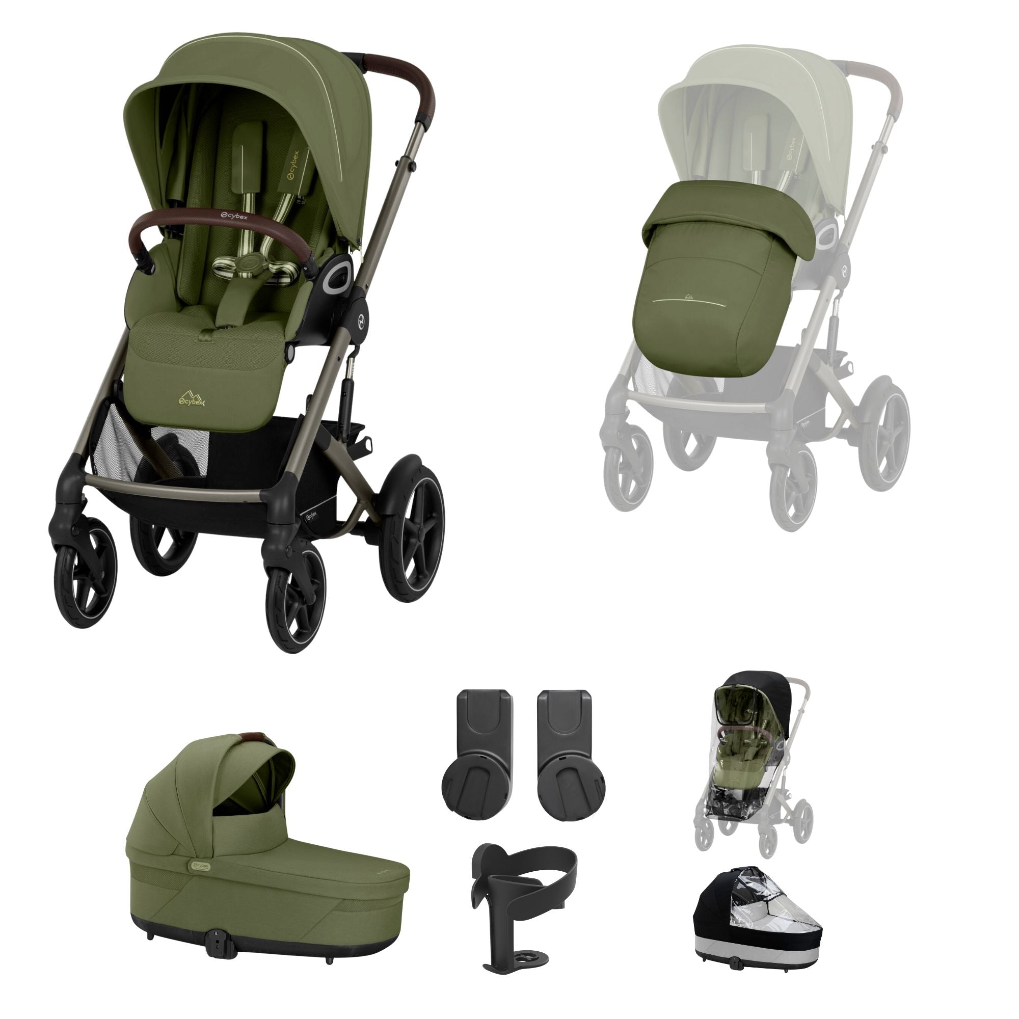 Cybex Talos S Lux 8 piece bundle in Moss Green
