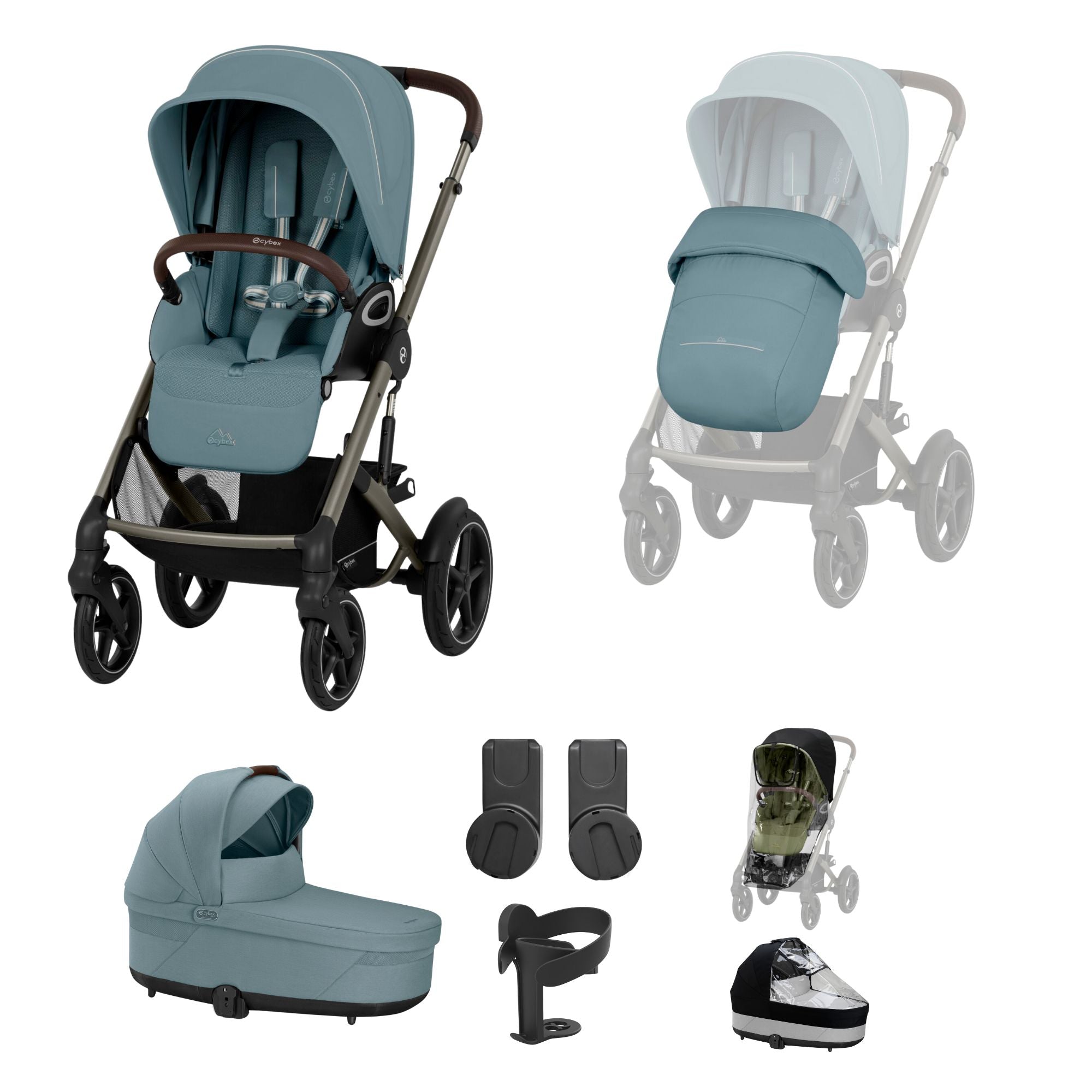 Cybex Talos S Lux 8 piece bundle in Stormy Blue