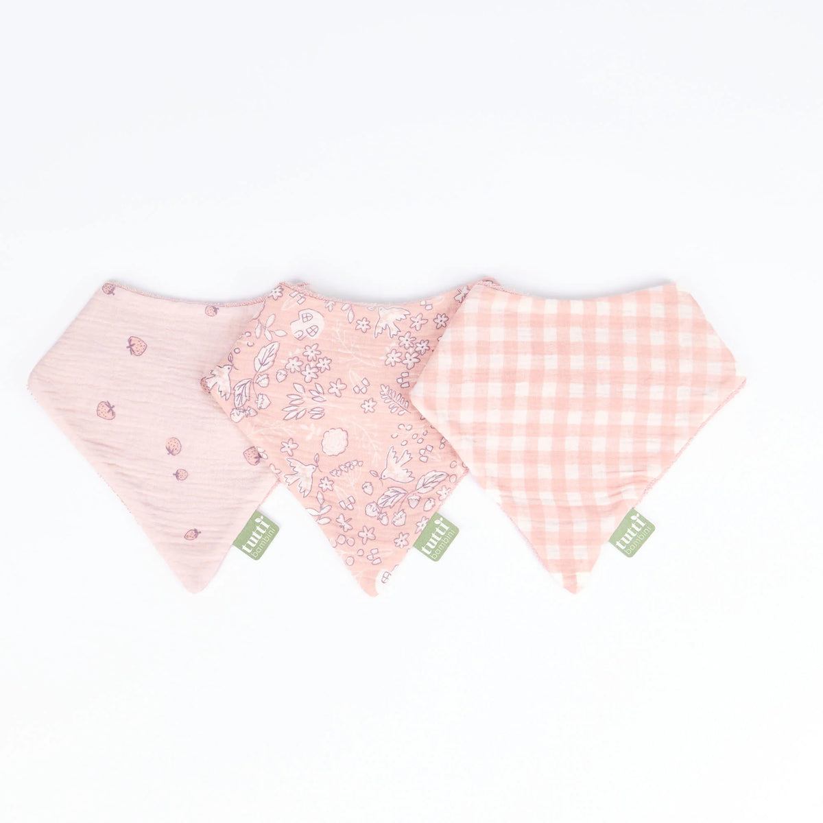 Tutti Bambini Muslin Bandana Bibs 3 Pack - Tiny Tails