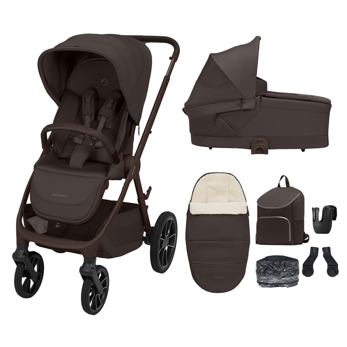 Maxi Cosi Oxford+ 2026 7 piece Essential Bundle in Espresso Brown