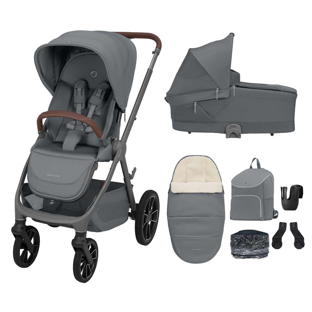 Maxi Cosi Oxford+ 2026 7 piece Essential Bundle in Moon Graphite