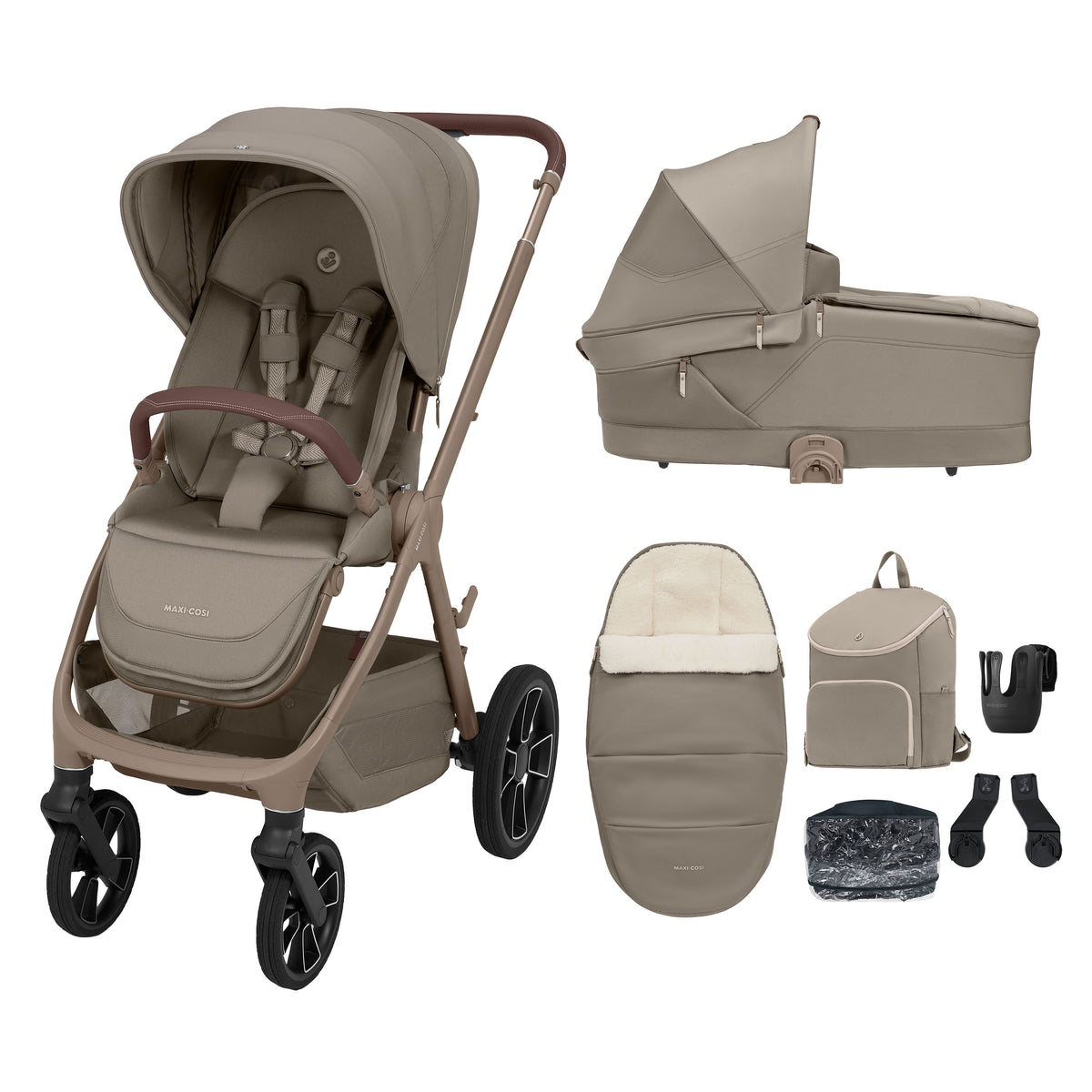 Maxi Cosi Oxford+ 2026 7 piece Essential Bundle in Oak Truffle
