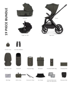 Hunter x Venicci Upline 3 Pram - 3in1 - Dark olive