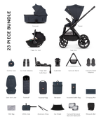 Hunter x Venicci Upline 3 Pram - 4in1 Plus - Navy